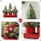 Glitzhome® 21" Christmas Metal Potted Triple Trees Centerpiece